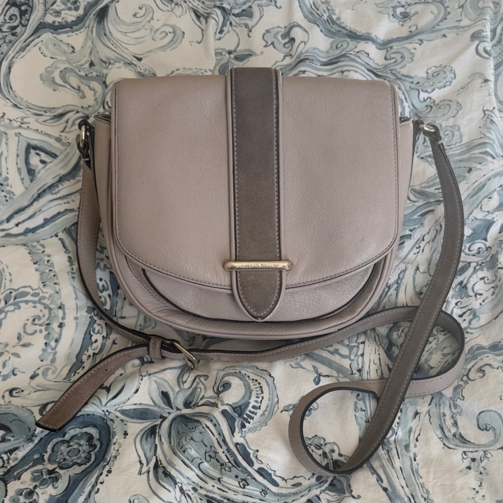 Kate Spade Taupe and Tan Crossbody Bag